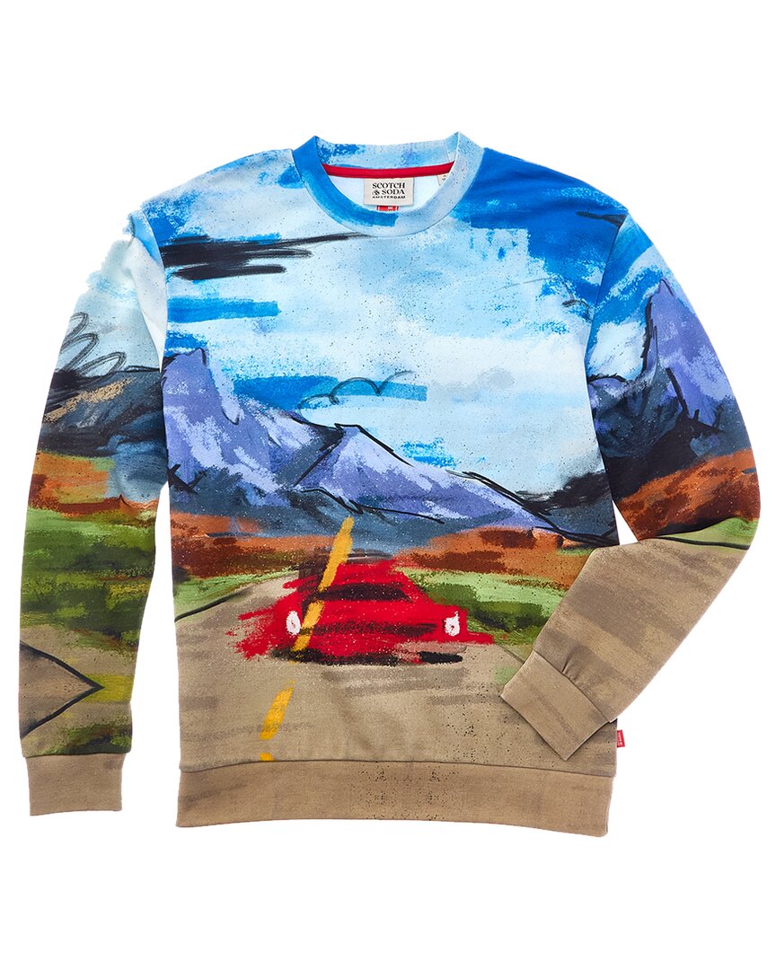 

Свитшот расслабленного кроя Scotch & Soda Scenery, синий