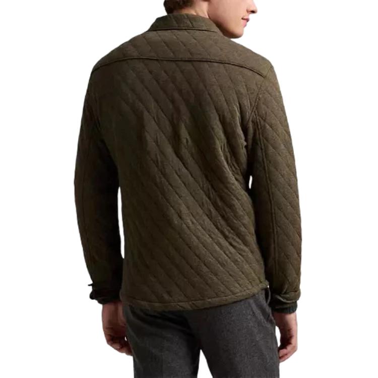 Куртка с стежкой Polo Ralph Lauren, оливковый зеленый — фото 4