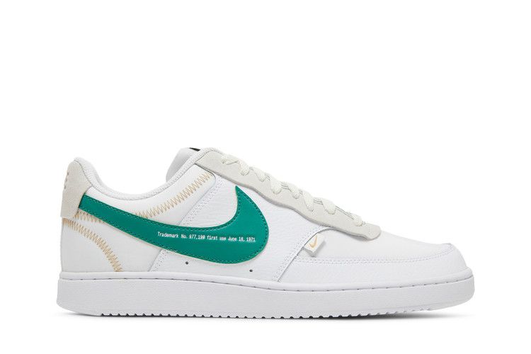 Кроссовки Nike Court Vision Low Premium 'First Use - White Green Noise', белый — фото 2