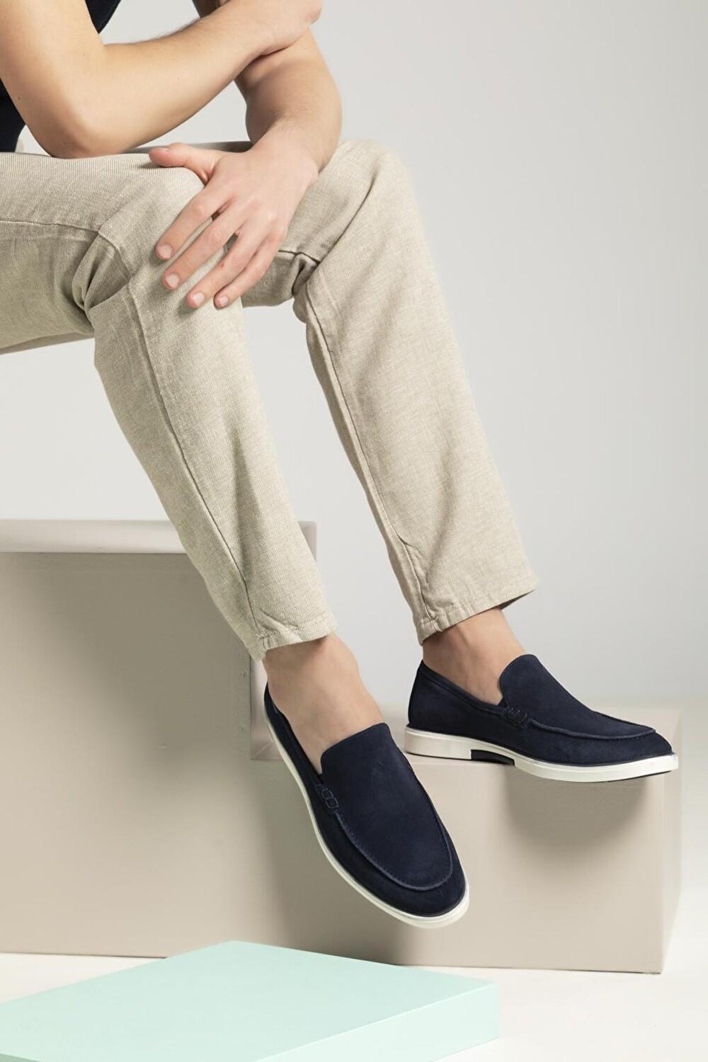 

Мужские туфли из натуральной кожи 131745 560199 Темно-синий Ziya Ayakkabı