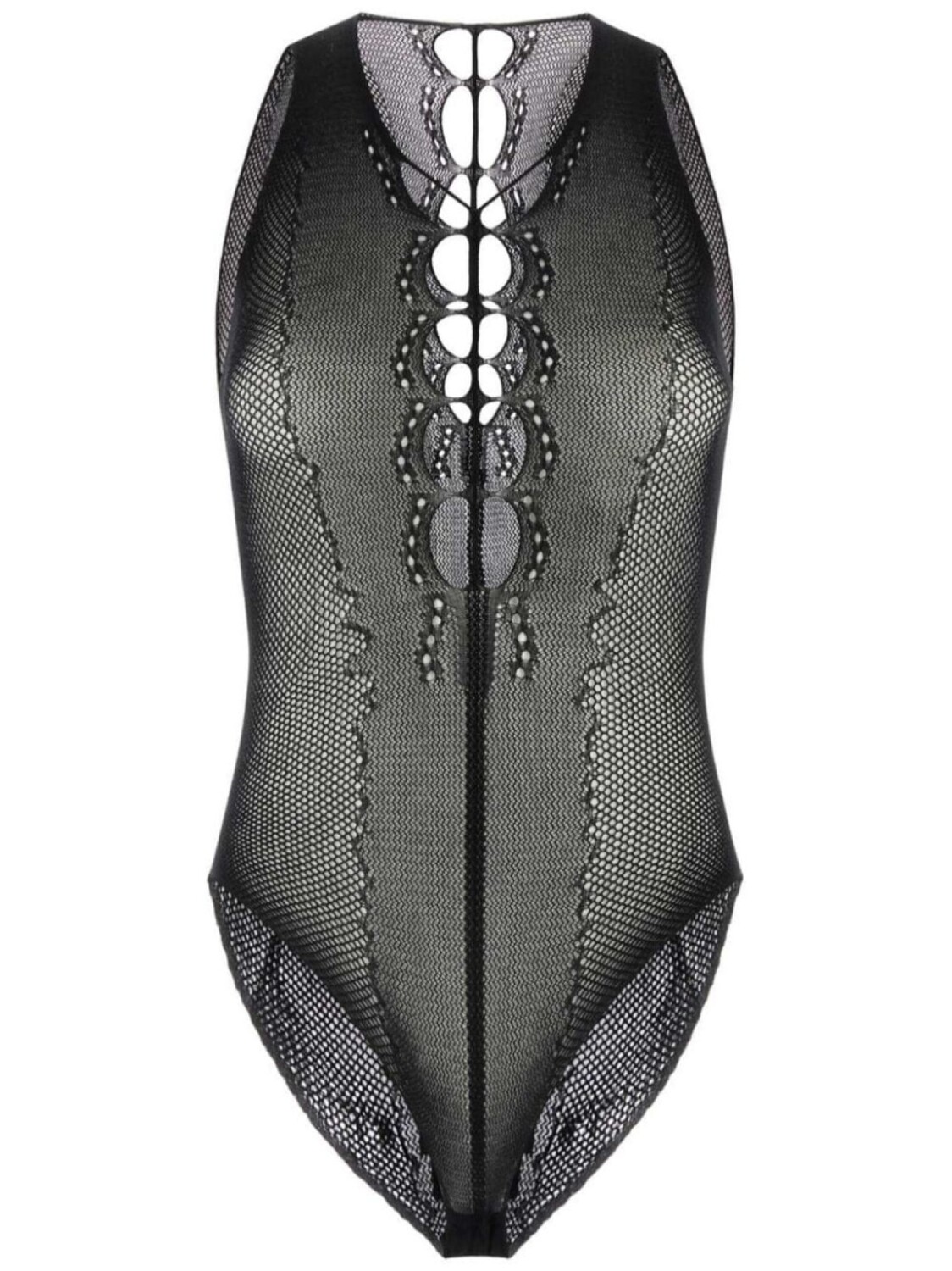 

Saint Laurent боди с вырезами, черный