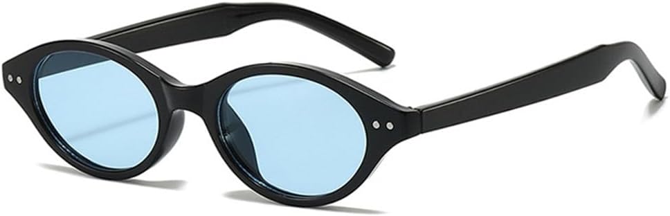 

Солнцезащитные очки UV400 с защитой от УФ-излучения — маленькая оправа «кошачий глаз» с заклепками, подходят для женщин и мужчин, для бега и занятий спортом на открытом воздухе generic, Black-blue