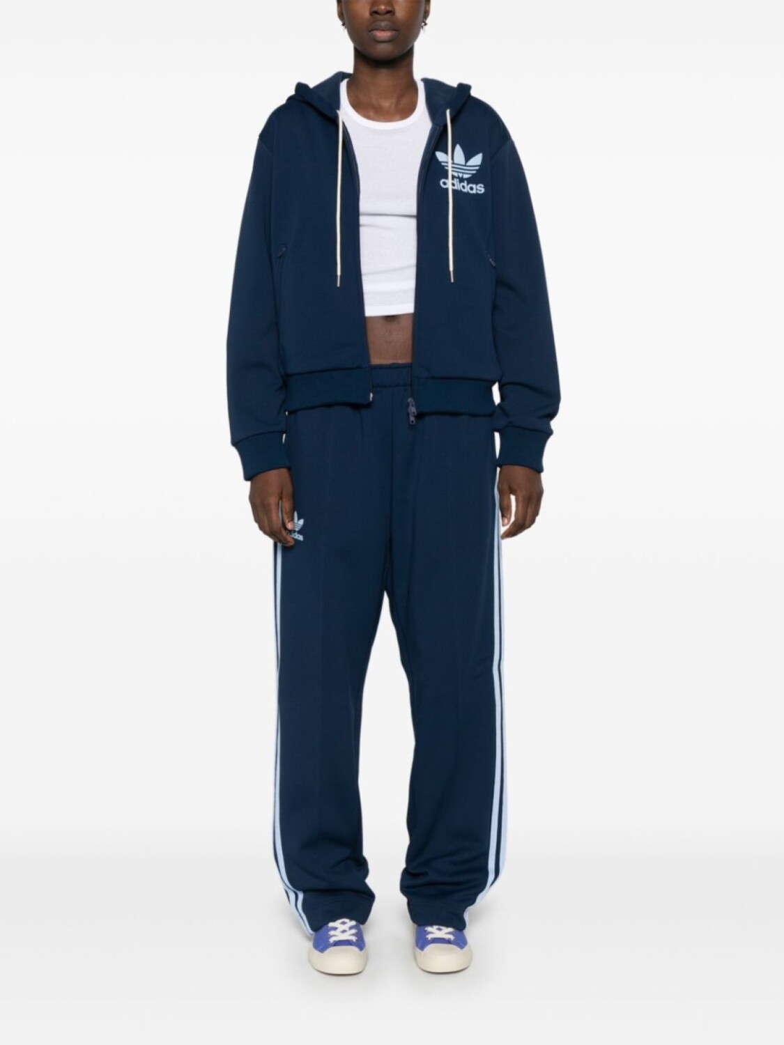 Adidas спортивные брюки 3-Stripes из коллаборации с Wales Bonner, синий — фото 2