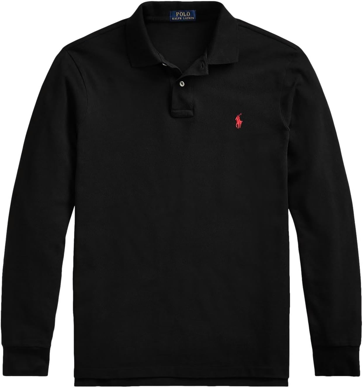 

Polo Ralph Lauren классический крой длинный рукав мягкий поло, Custom-Slim Black, Черный, Polo Ralph Lauren классический крой длинный рукав мягкий поло, Custom-Slim Black