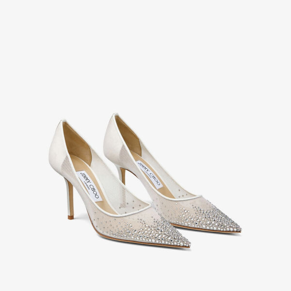 Туфли Love 85 из сетчатой ткани, украшенные кристаллами Jimmy Choo, белый — фото 4