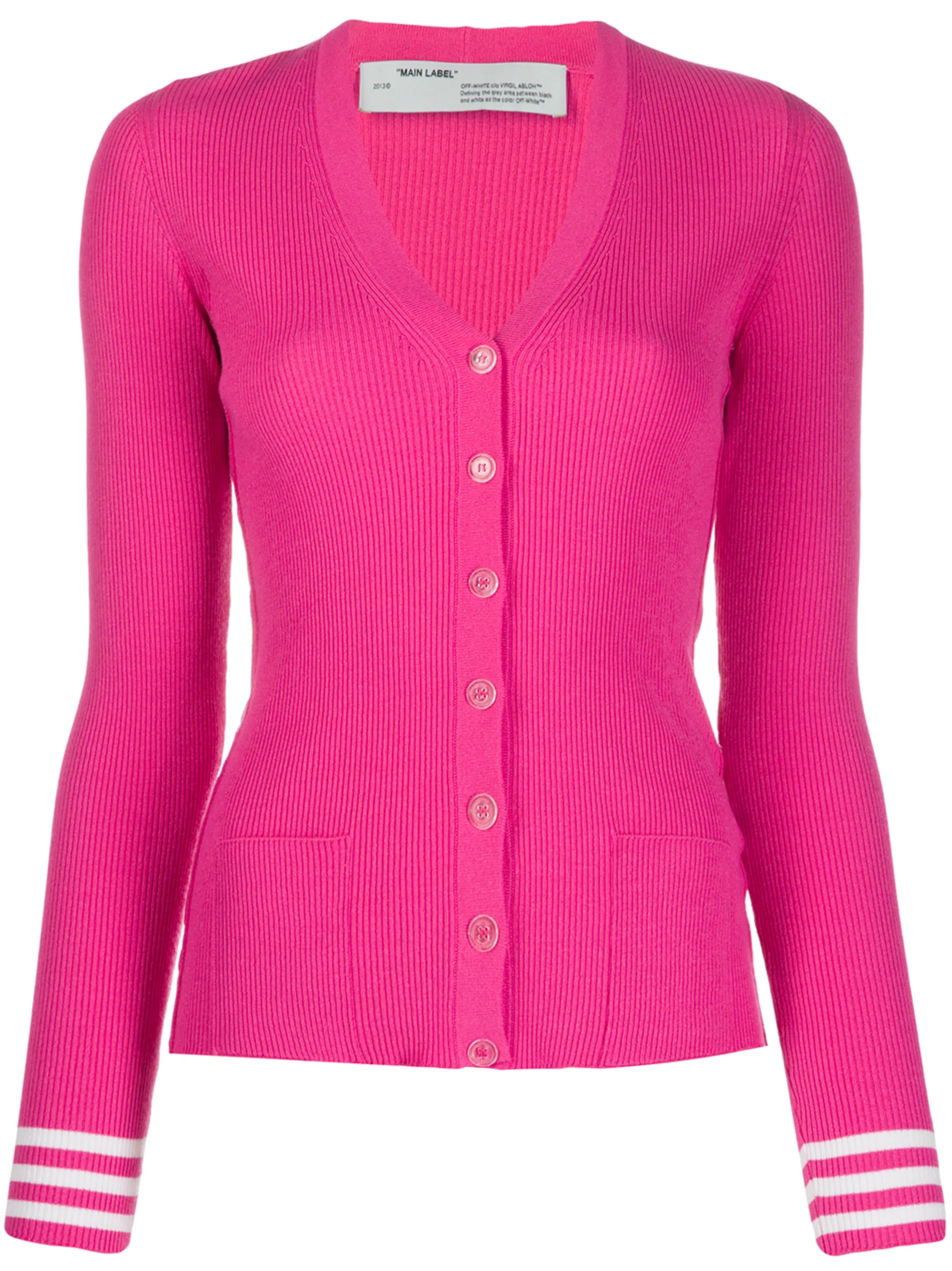

Кардиган с полосками и логотипом Off-White, розовый