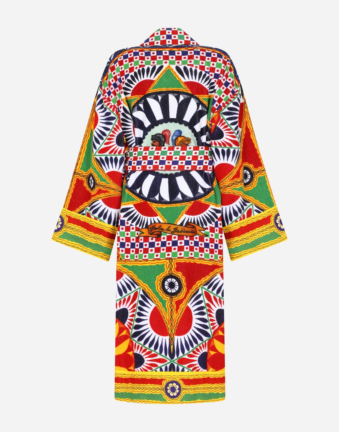 Махровый хлопковый халат Dolce & Gabbana, мультиколор — фото 2