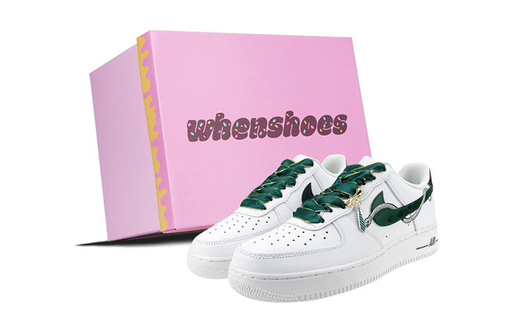 

Кроссовки Nike Air Force 1 Skateboard Shoes Women's Low-Top White/Green