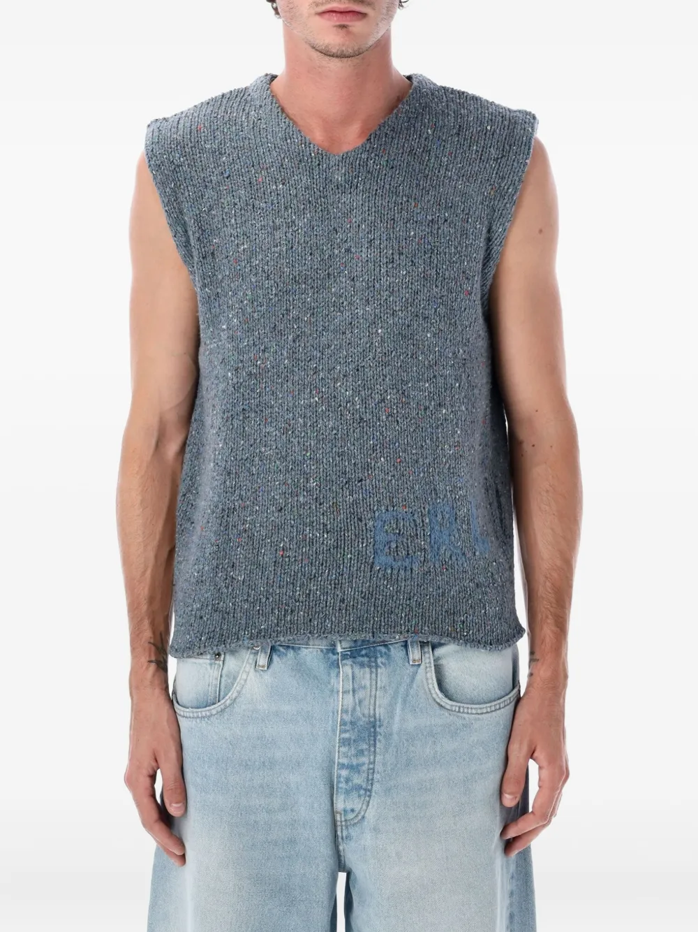 

Жилет с V-образным вырезом и логотипом Erl, синий