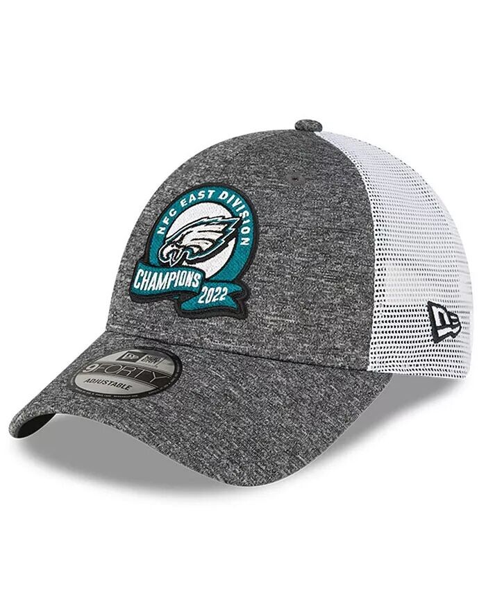 

Мужская регулируемая шляпа Хизер Грей Филадельфия Иглз 2022 NFC East Division Champions Раздевалка 9FORTY New Era