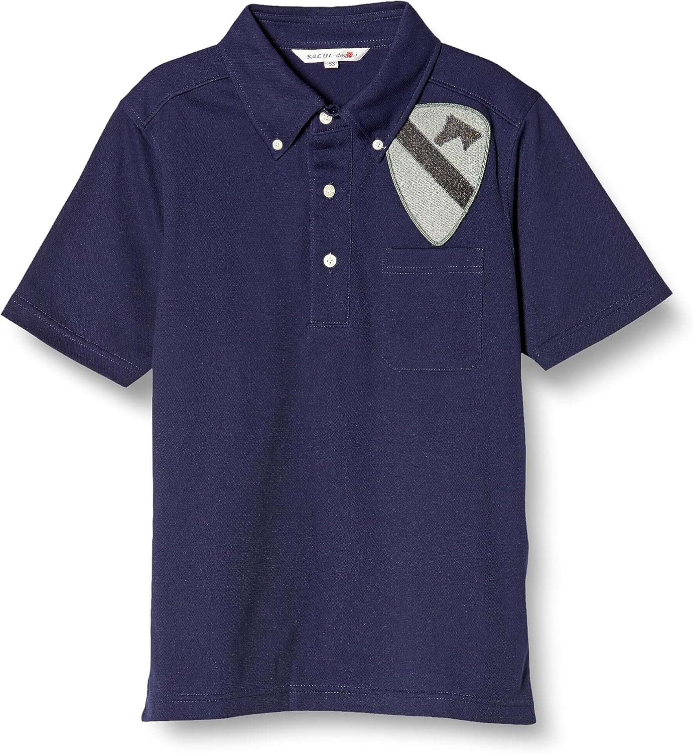 

Поло-рубашка с коротким рукавом и влагоотводящим эффектом, карманами и пуговицами, модель F-SD021123, с гербом армии США, темно-синяя F-Style