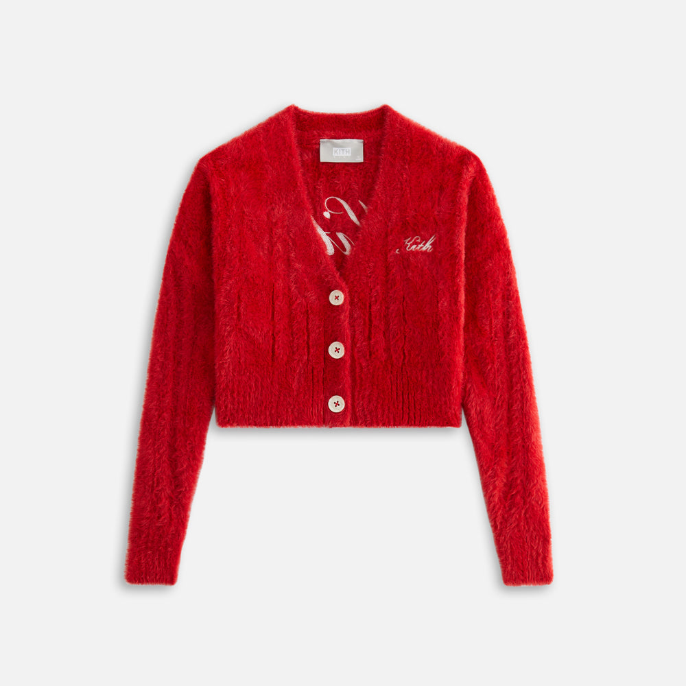 

Свитер Kith Kids Mohair Cable Knit Cropped Cardigan, цвет Fury