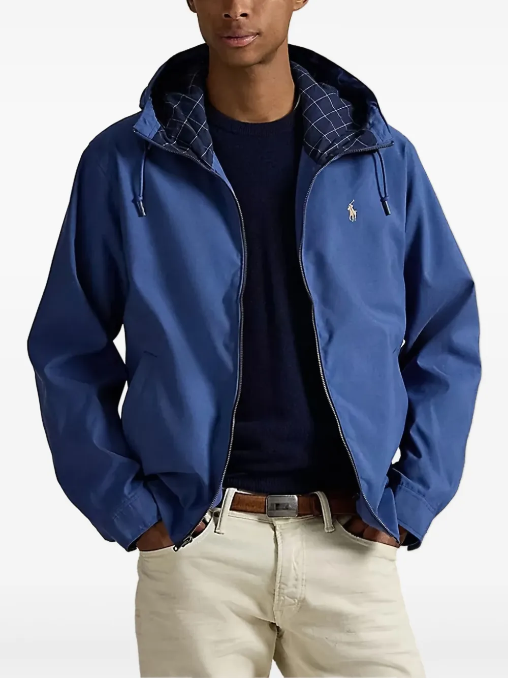 

Куртка с капюшоном из твила POLO RALPH LAUREN, синий