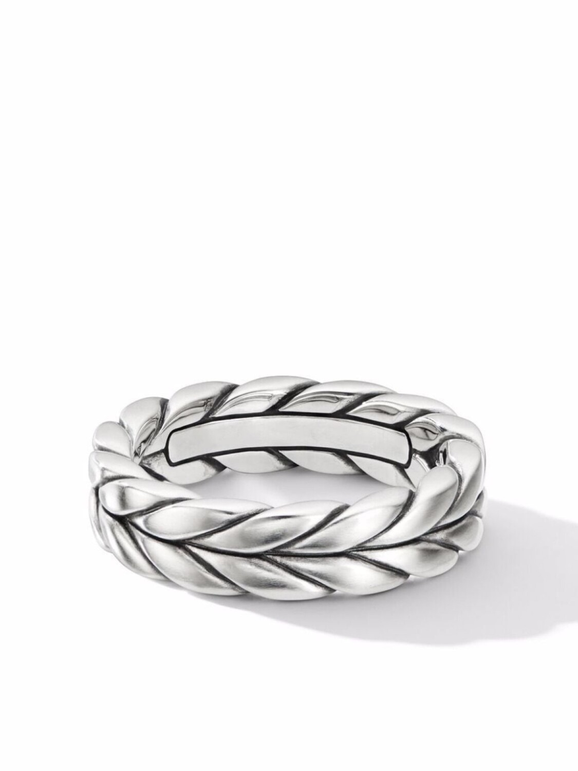 

Серебряное кольцо Chevron David Yurman, серебряный