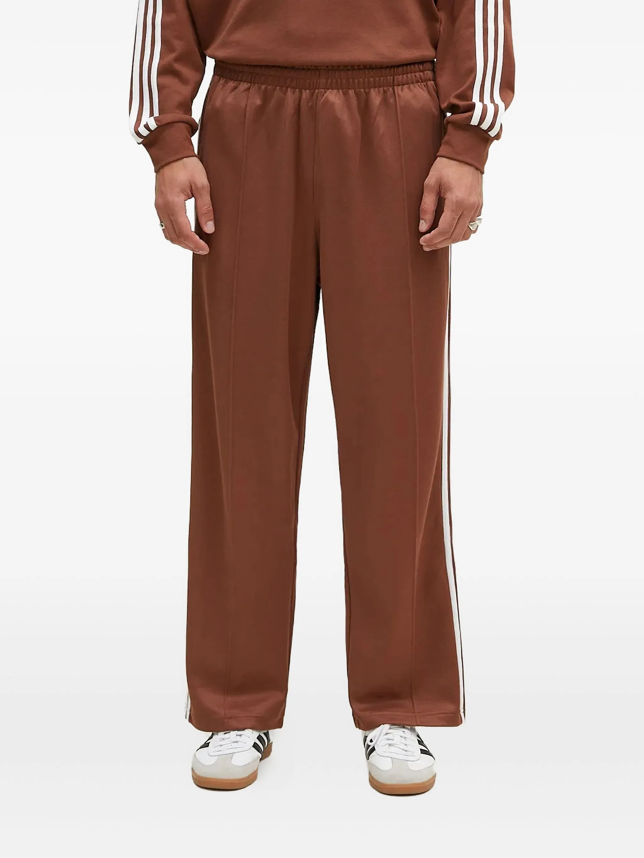 

Брюки с полосками Adidas, коричневый