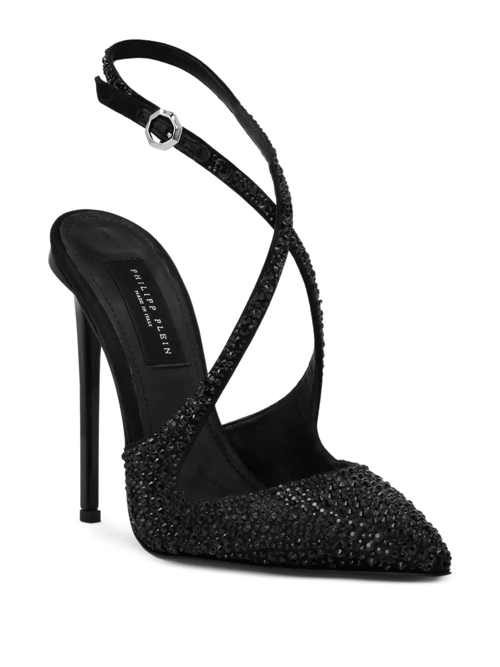 Туфли-лодочки, украшенные кристаллами Philipp Plein, черный — фото 2