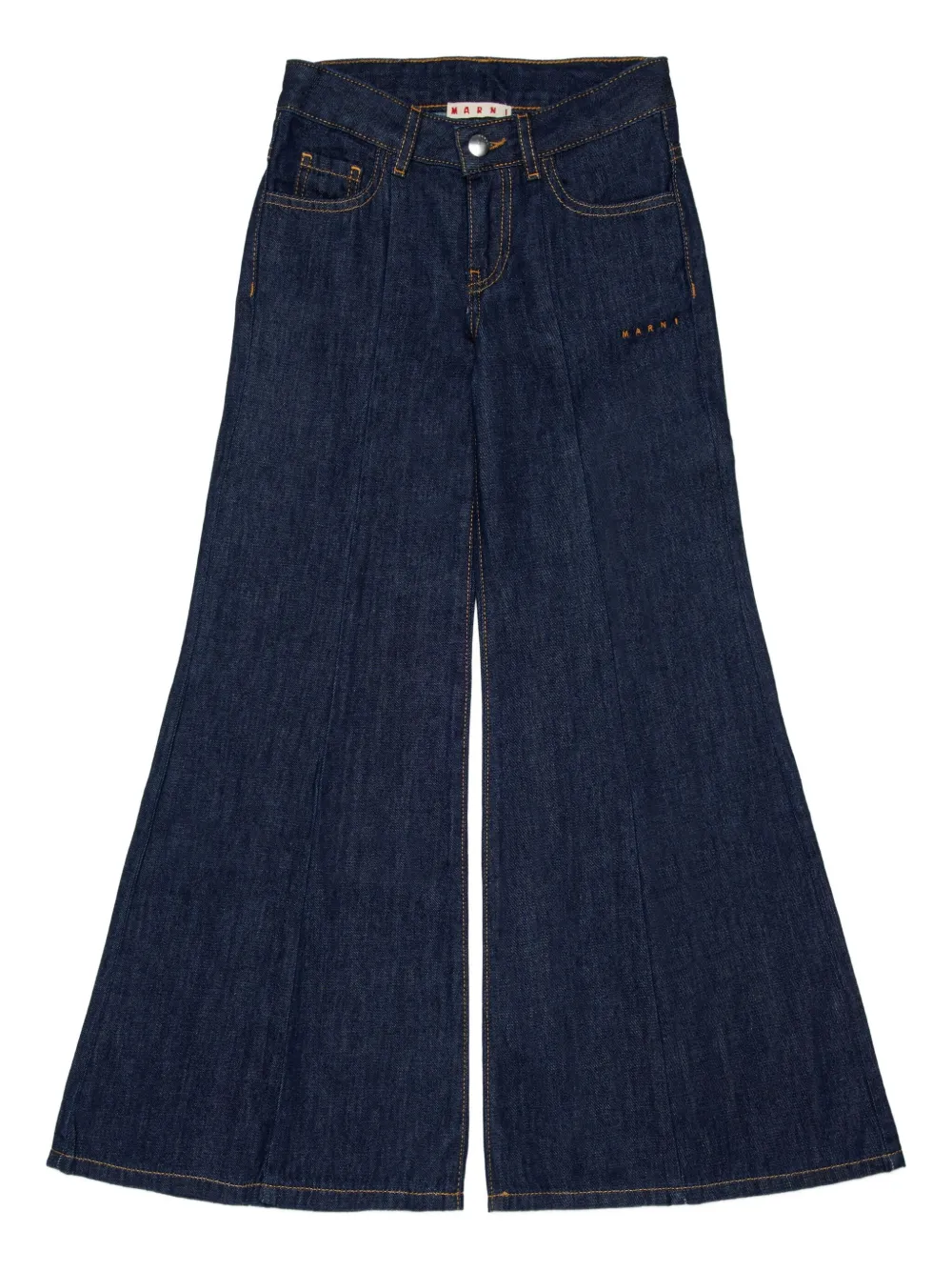 

Расклешенные джинсы Marni Kids, синий