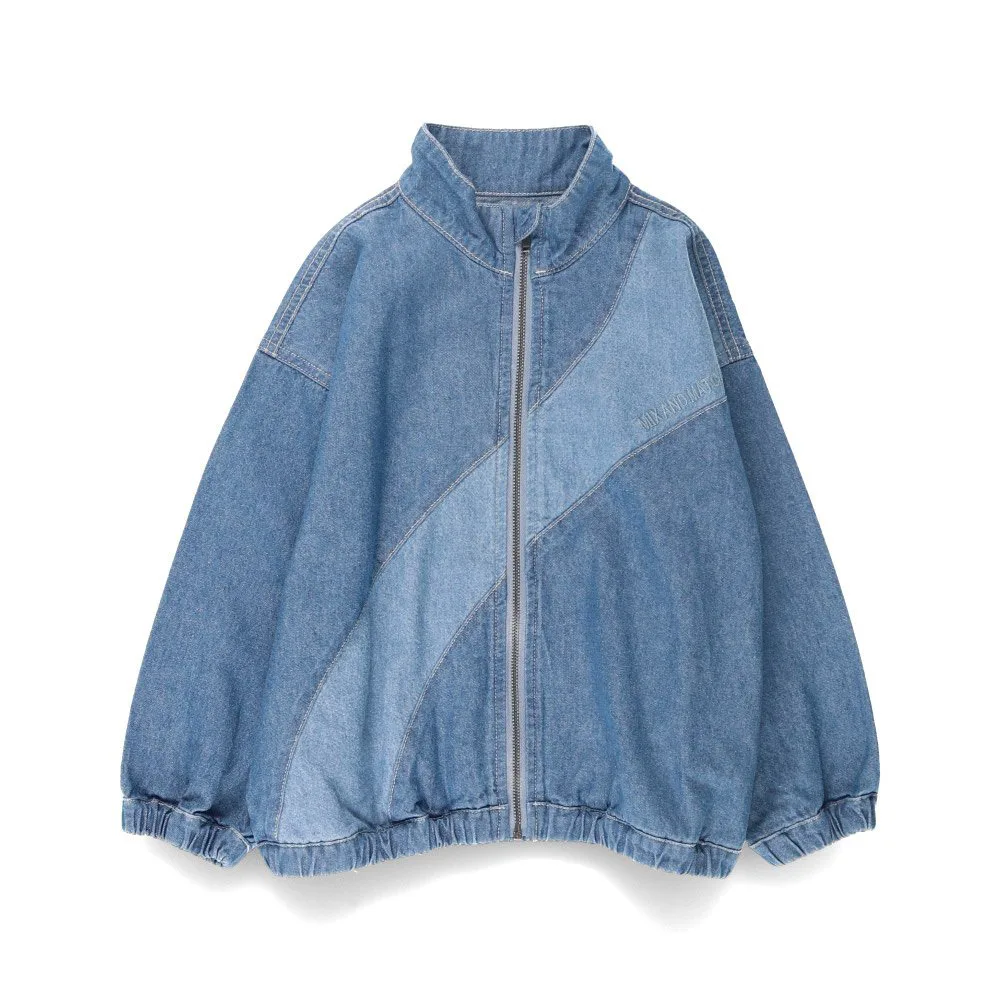 Джинсовая куртка со стоячим воротником, подобранная по цвету. Branshes, blue — фото 2