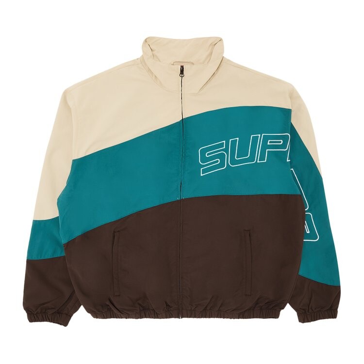 

Куртка Supreme Curve Track Jacket, коричневый, Синий, Куртка Supreme Curve Track Jacket, коричневый