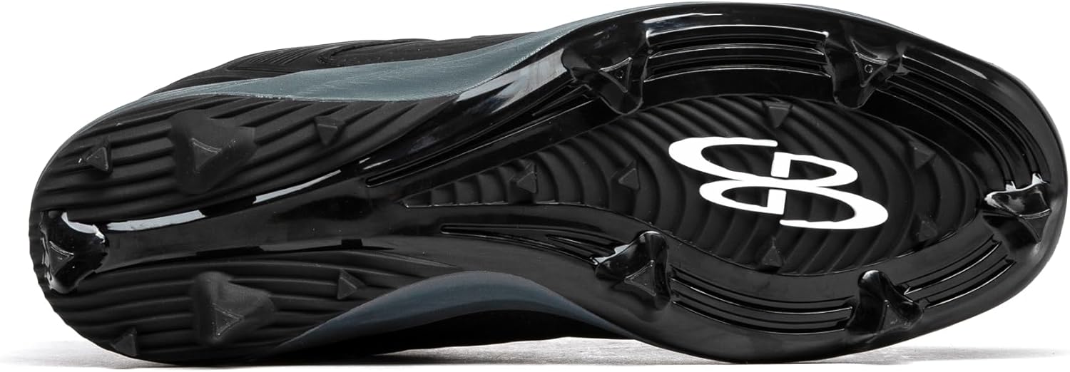 Бутсы Boombah Viper Pro для мужчин с формованной подошвой - несколько вариантов цвета - разные размеры, черный/угольный — фото 2
