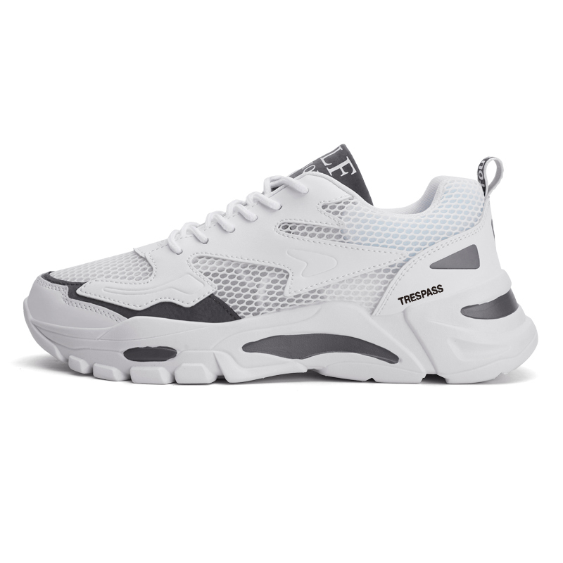 

TRESPASS Низкие повседневные кроссовки унисекс бело-серые, цвет White Gray