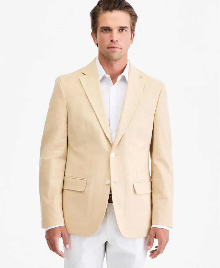 Мужской пиджак современного кроя из льняной смеси Tommy Hilfiger, Light Tan