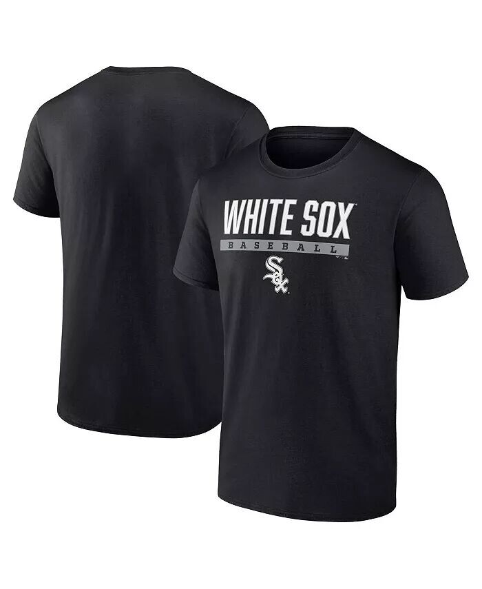 

Мужская черная футболка Chicago White Sox Power Hit Fanatics, черный