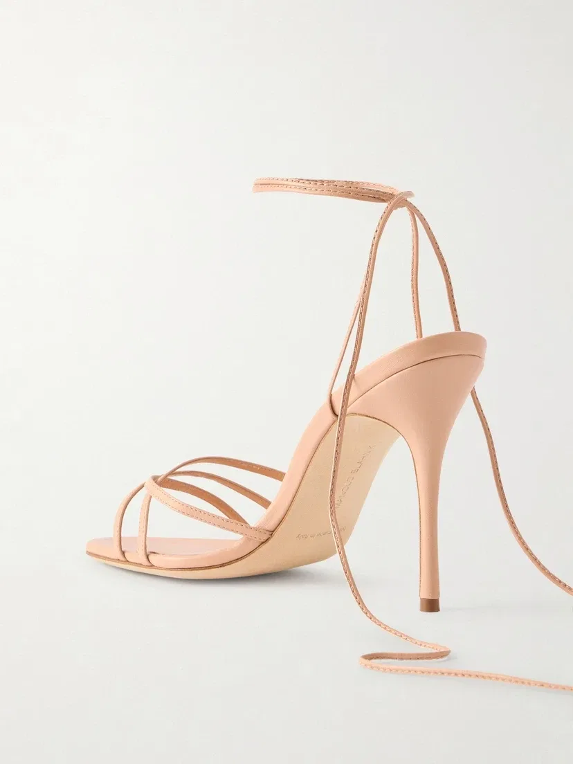 Кожаные босоножки Leva 105 Manolo Blahnik, розовый — фото 3