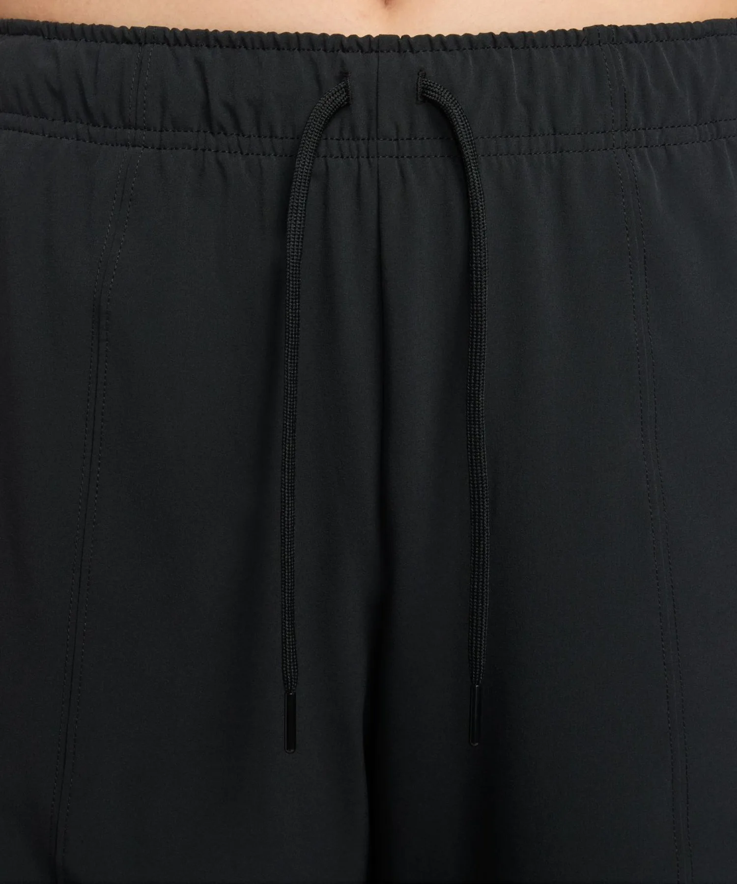 Женские брюки из легкой ткани Nike Dri-FIT One Woven Wide Leg SP черные — фото 4