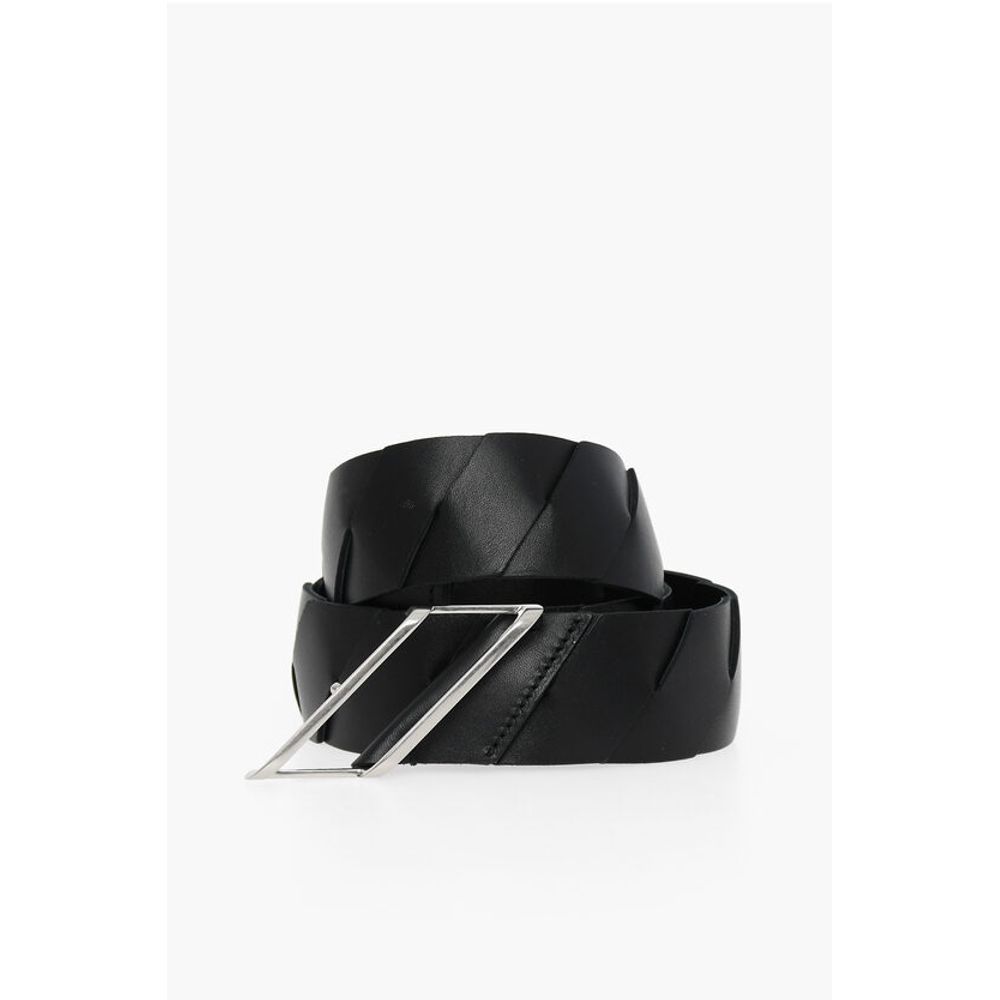 

Черный ремень из телячьей кожи Bottega Veneta, Black