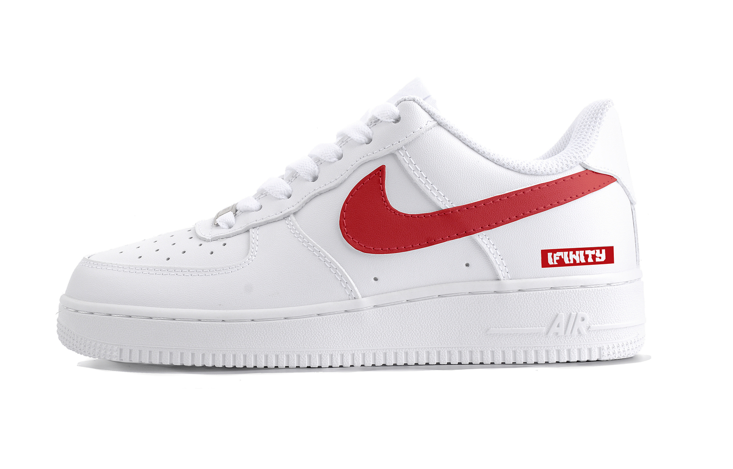 

Nike Кроссовки Air Force 1 Infinity Low Top для скейтбординга унисекс красно-белые, цвет Red White