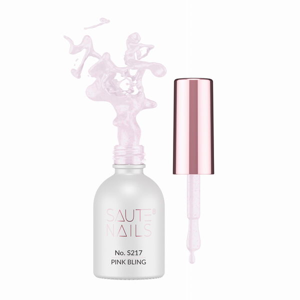 

Гибридный лак для ногтей s217 pink bling, 8 мл Saute Nails, цвет s217 pink bling