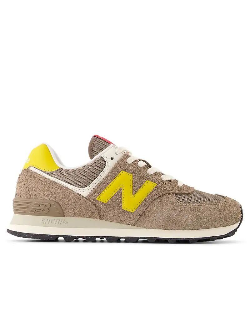 Кроссовки New Balance 574 в цвете «гриб»