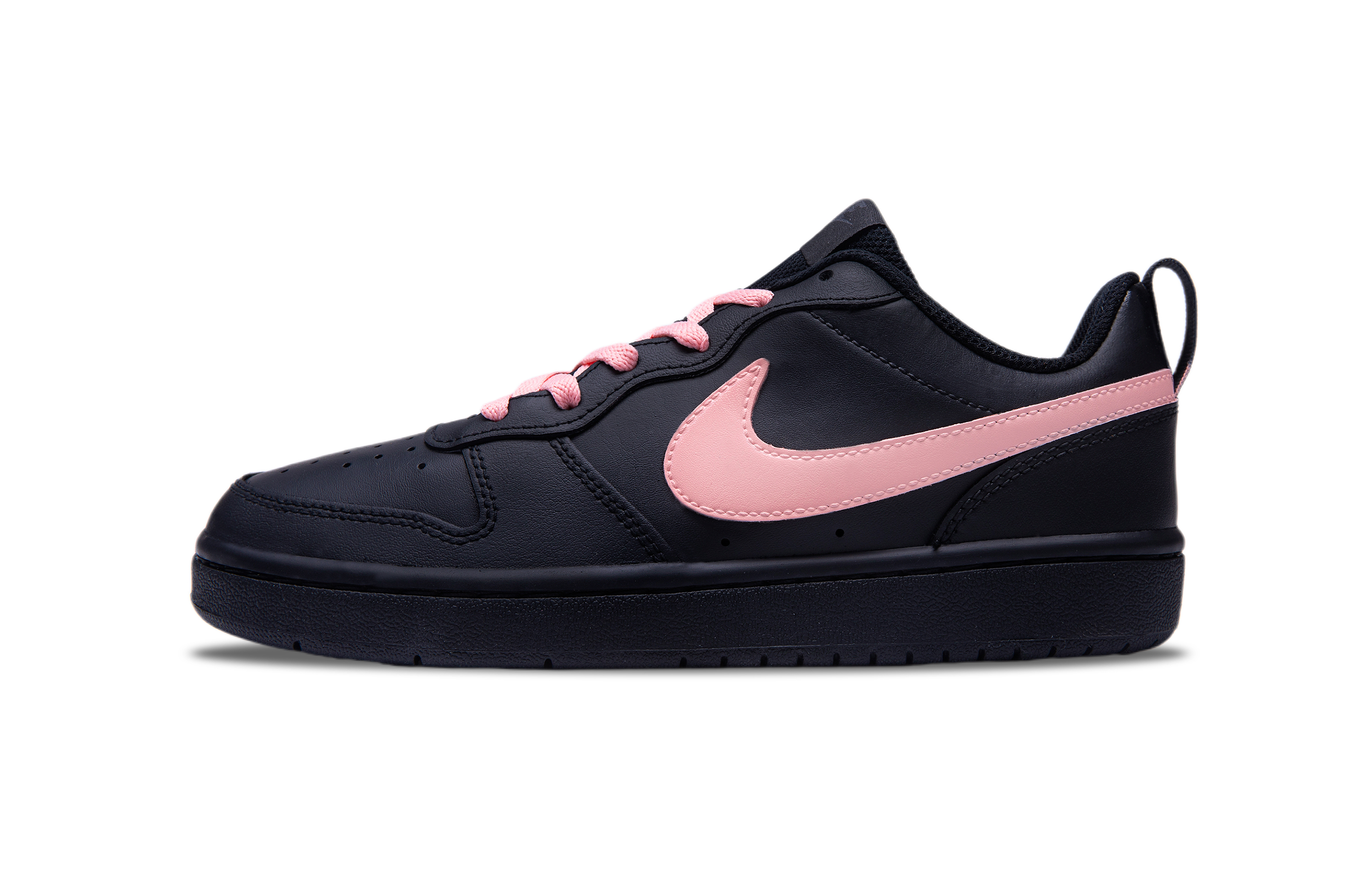 

Кроссовки Nike Court Borough Skateboard Shoes Women's Low-Top Black Pink, Черный, Кроссовки Nike Court Borough Skateboard Shoes Women's Low-Top Black Pink