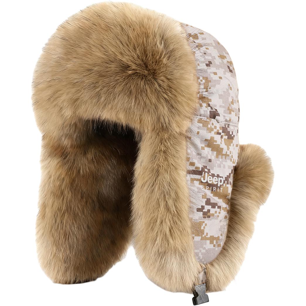 

Акриловая шапка-ушанка Unisex Jeep, camouflage светло-серый