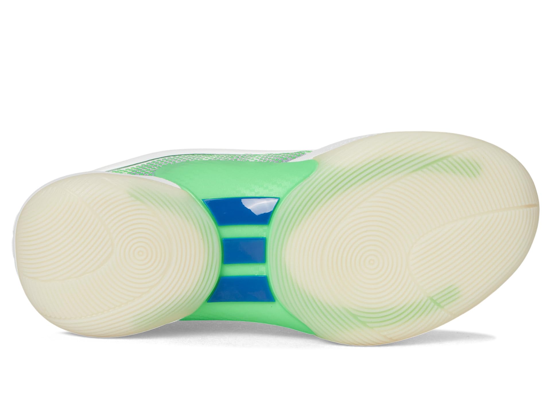 Кроссовки Adidas Kids D.O.N. Issue 6 Basketball Shoes, White/Screaming Green/Lucid Blue — фото 3