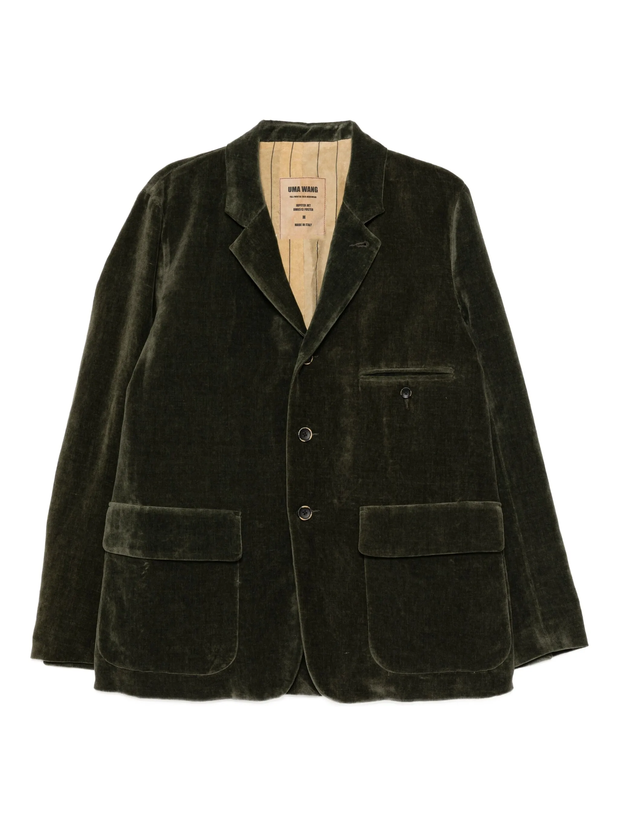 

Бархатный пиджак Uma Wang, зеленый
