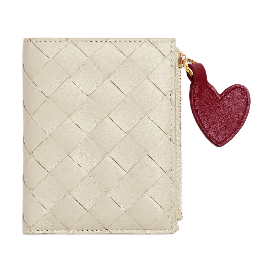 

Bottega Veneta Кошелек Intrecciato из овчины Small Women's Sea Salt White