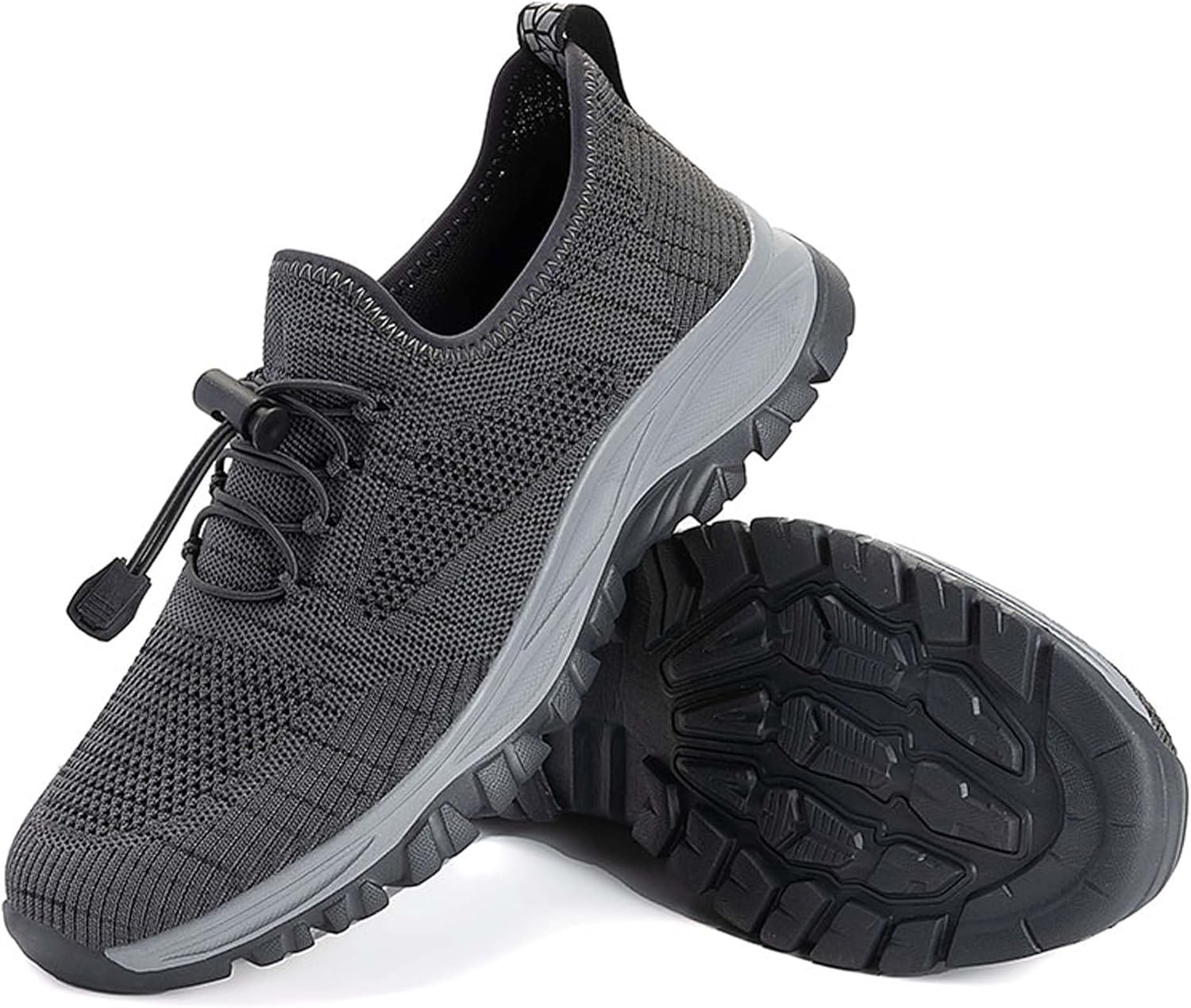 

Мужские повседневные прогулочные туфли, дышащие сетчатые кроссовки, легкие беговые кроссовки, обувь для фитнеса в помещении, обувь для вождения, кроссовки, походная обувь, удобные, мягкие, противоскользящие Vtiao, серый