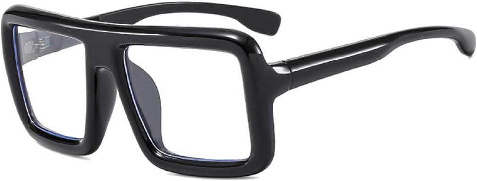 

Модные солнцезащитные очки большого размера конфетных цветов для женщин, защита от ультрафиолета UV400, ретро-стиль, панк, мужские солнцезащитные очки (сине-серые, один размер) LXLHWN, Black Clear