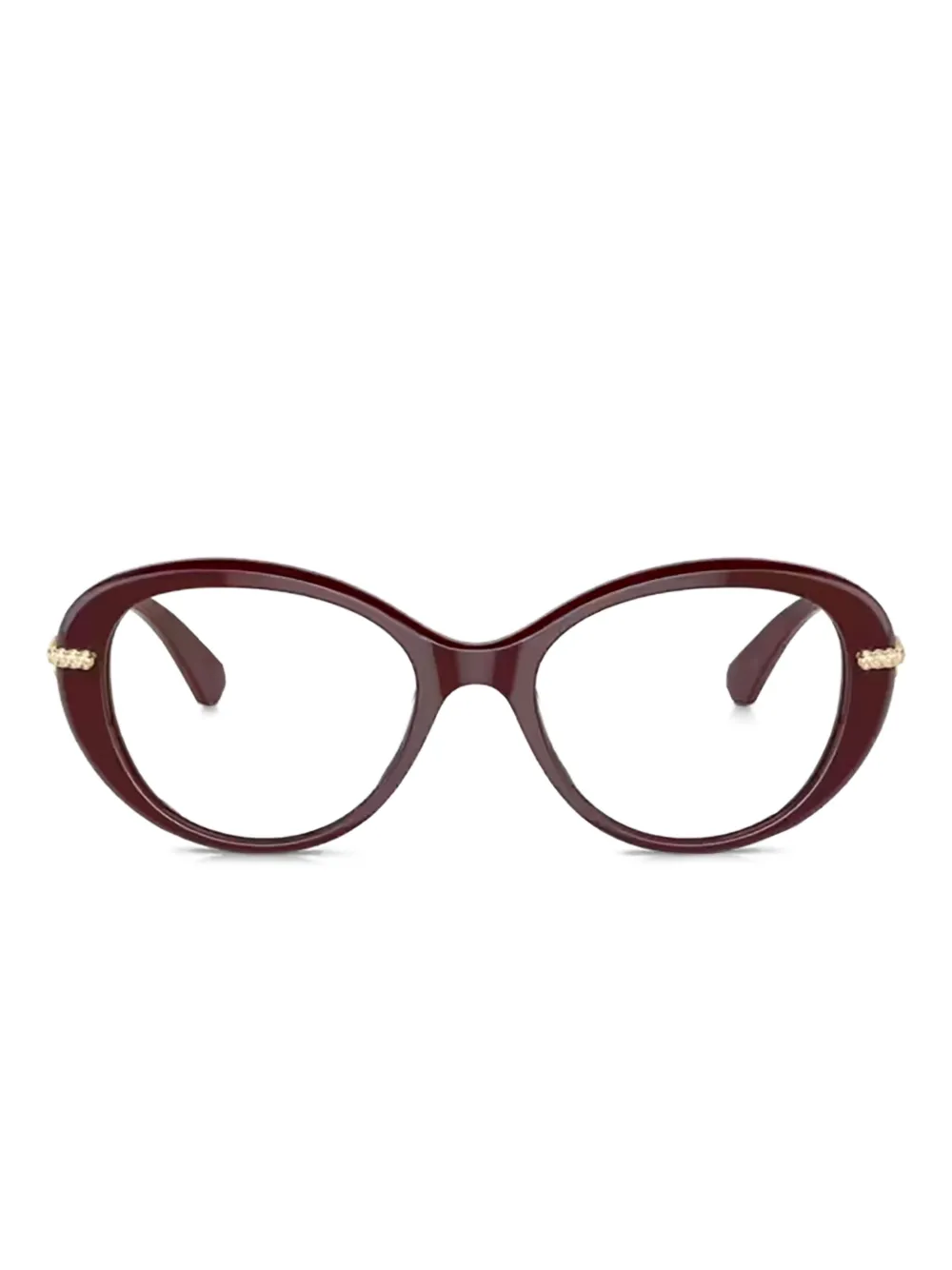 

Очки в овальной оправе с кристаллами Swarovski, красный