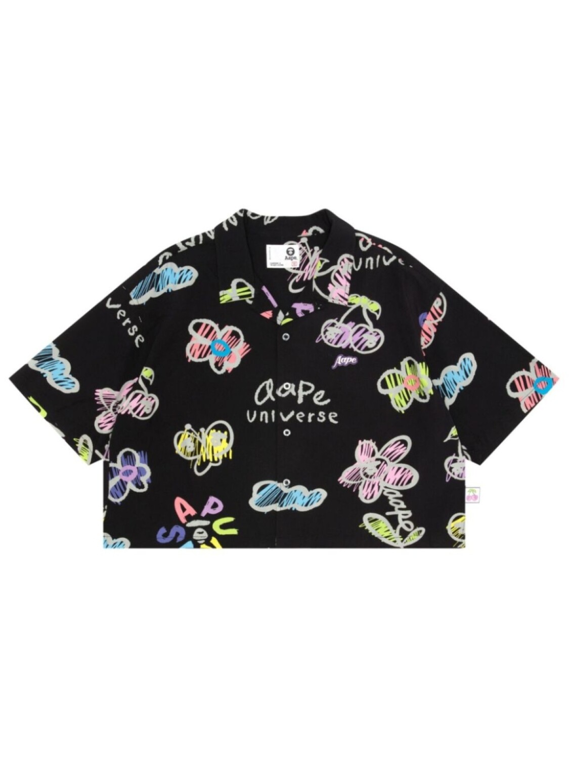 

Футболка с цветочным принтом AAPE BY *A BATHING APE, черный