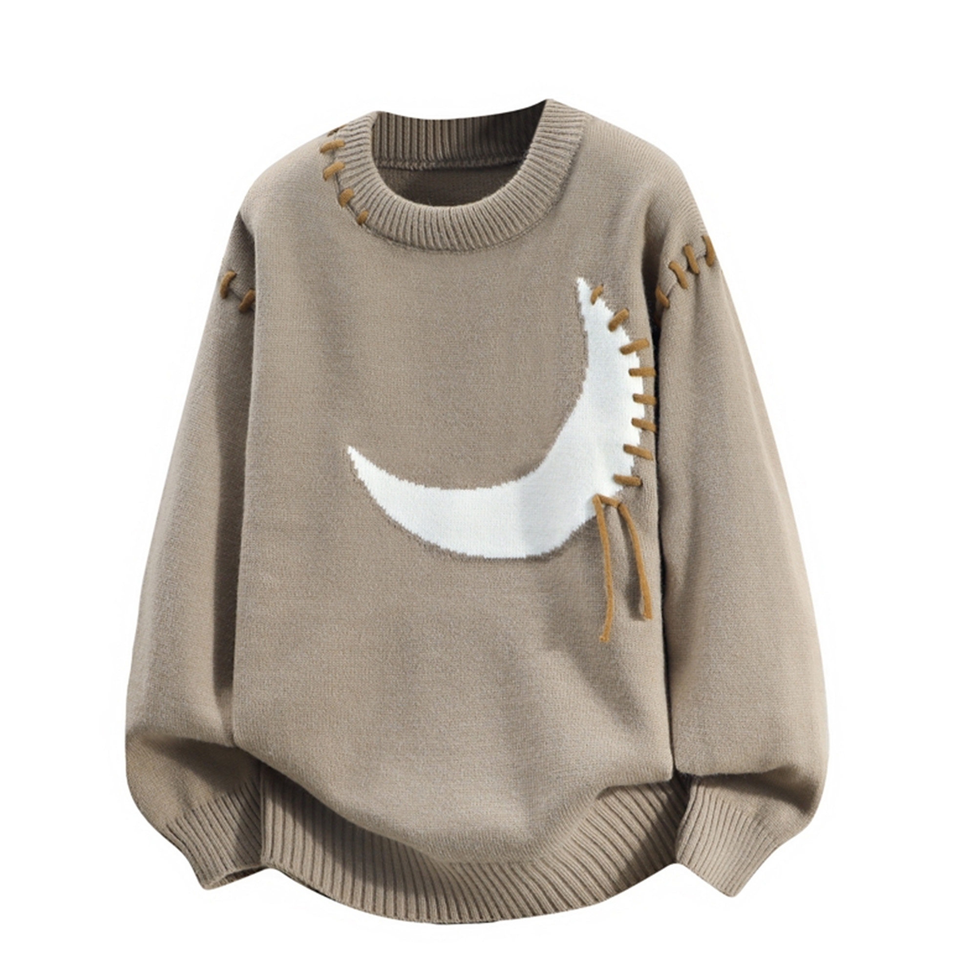 

Трикотажный свитер Unisex Crew Neck Moderate VanCamel, хаки