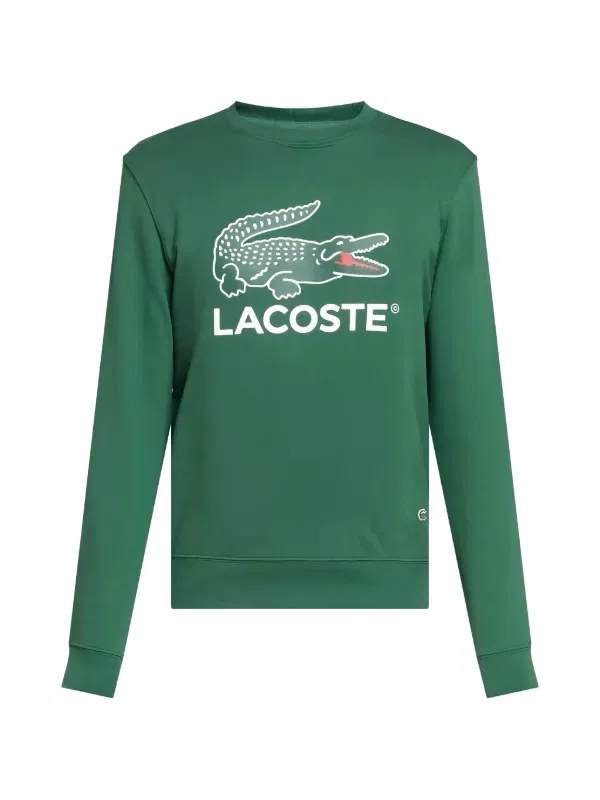Толстовка с круглым вырезом и логотипом Lacoste, зеленый