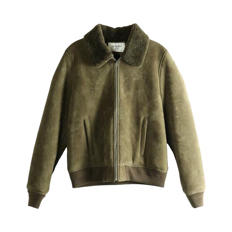 

Куртка Saint Laurent Cut Out Cropped Bomber Jacket, Kaki Fonce