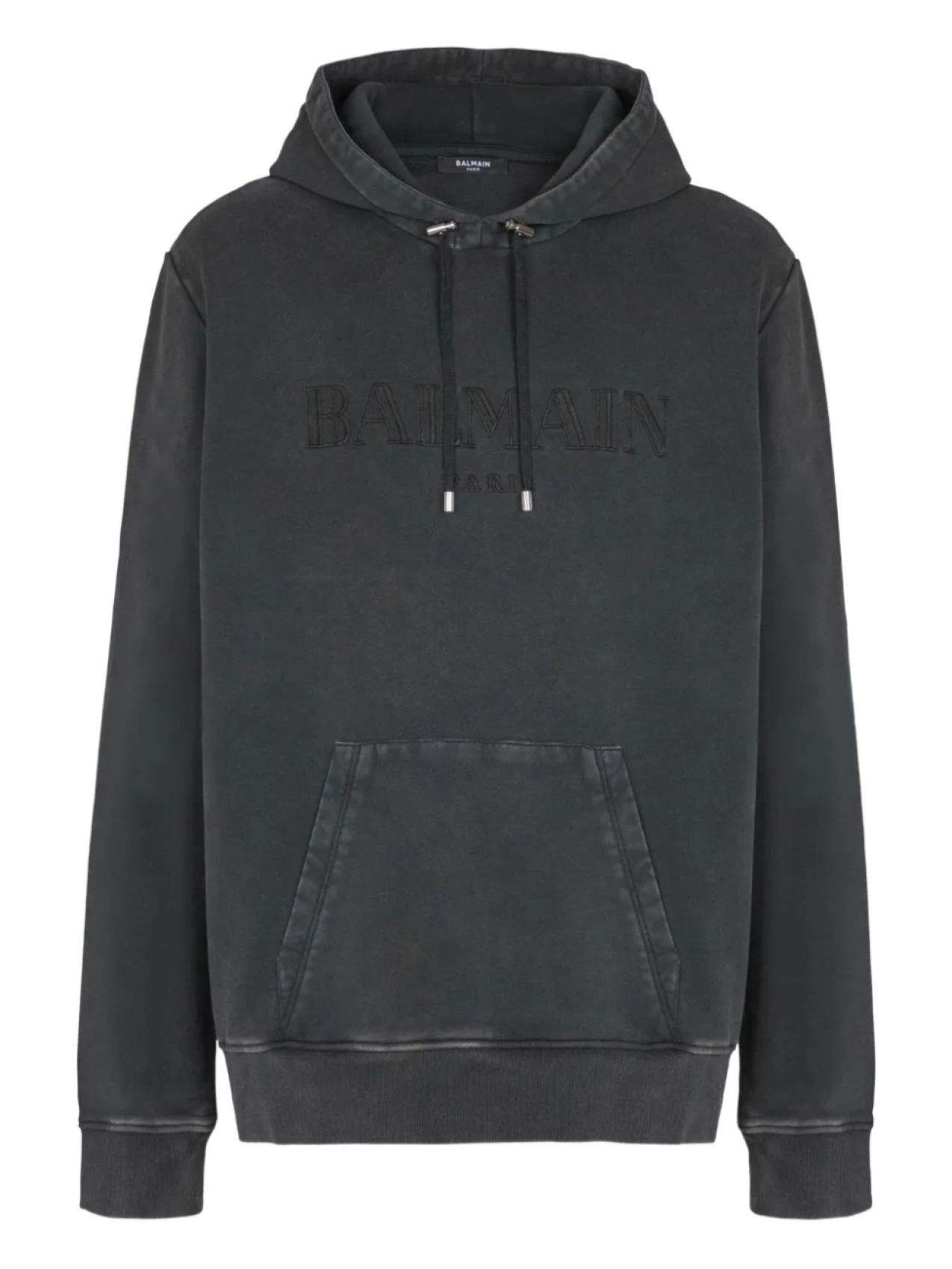 

Толстовка с вышитым логотипом Balmain, серый