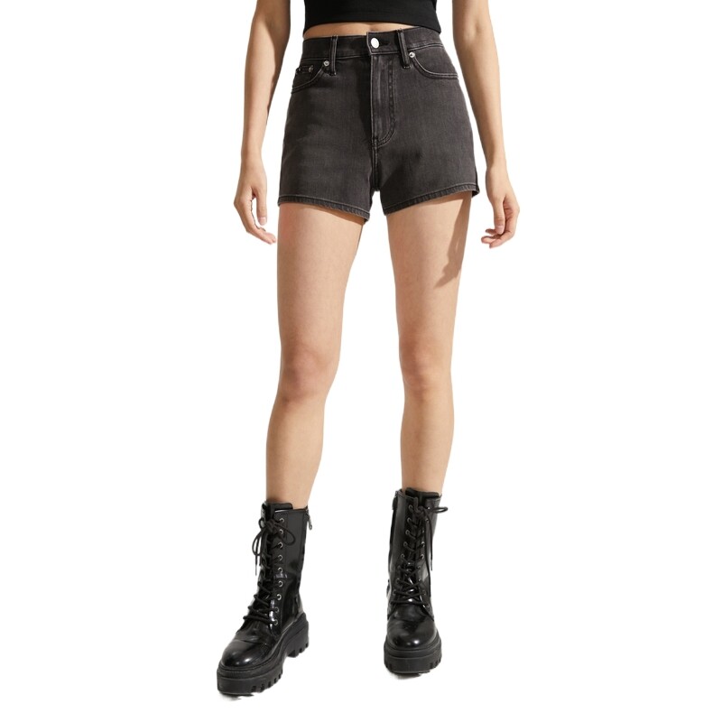 Calvin Klein Женские джинсовые шорты, цвет 1BY- Denim Dark Grey — фото 3