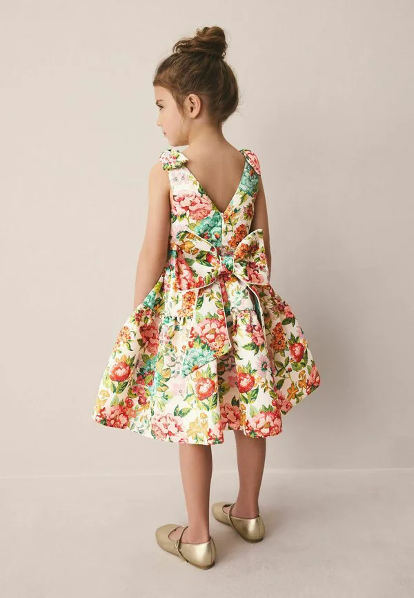 Коктейльное платье/вечернее платье прямого кроя с бантом на спине Laura Ashley, Bright Lavington Bloom — фото 2