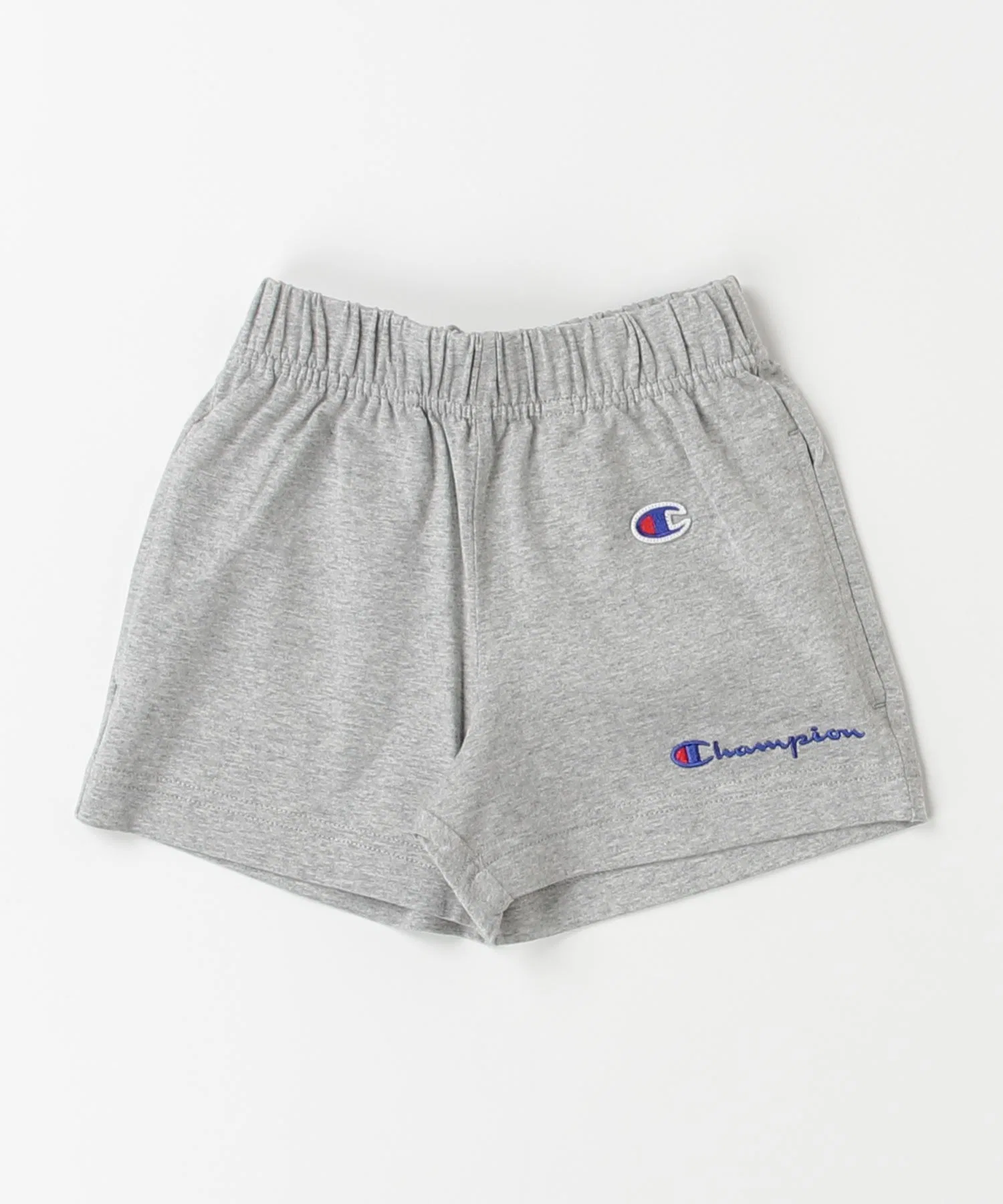 Детские шорты Champion из хлопка с вышивкой серые