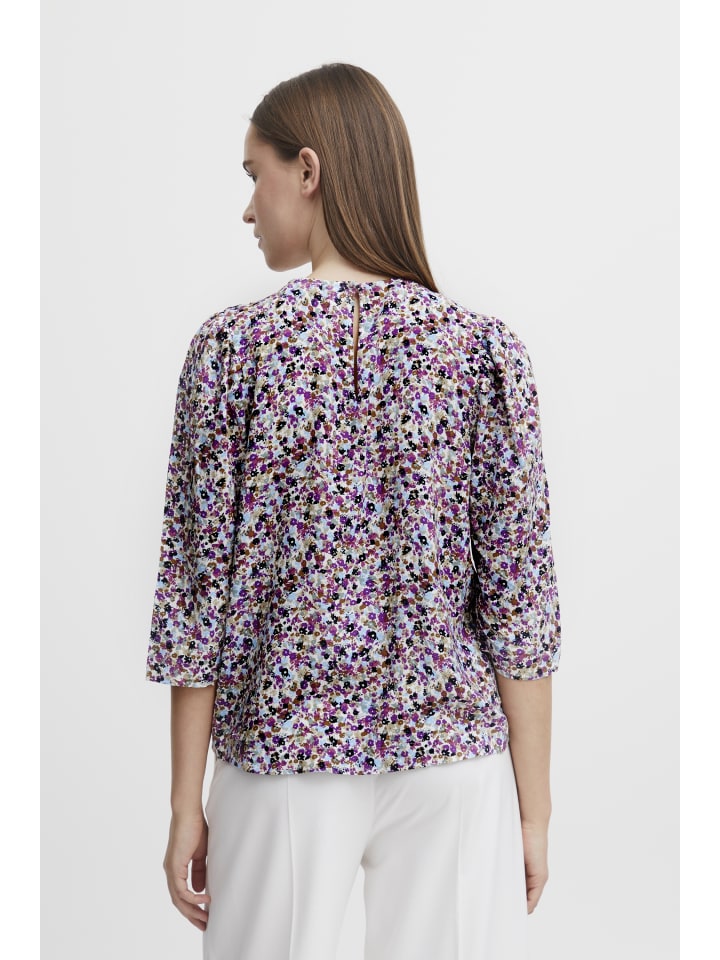 

Блузка с короткими рукавами BYJOSA, стандартный крой, цвет: красно-фиолетовый микс b. young